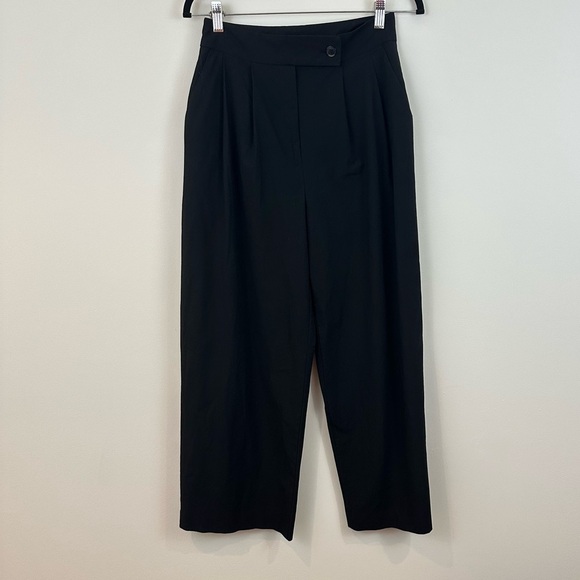 Zara | Black Wide Leg Pants High-Waisted Relaxed Fit Pleated Size Small - Picture 1 of 5